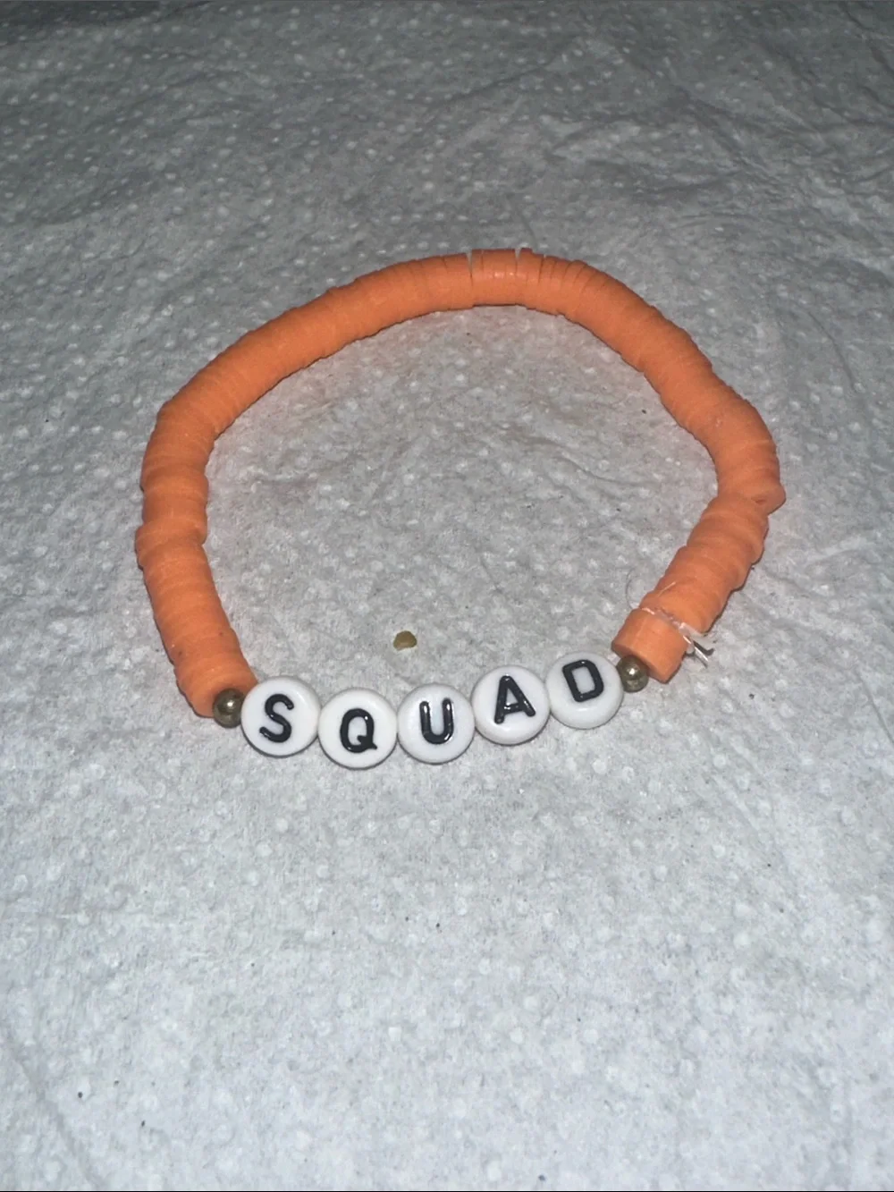 Matching “Squad” Beaded Stretch Bracelet Set